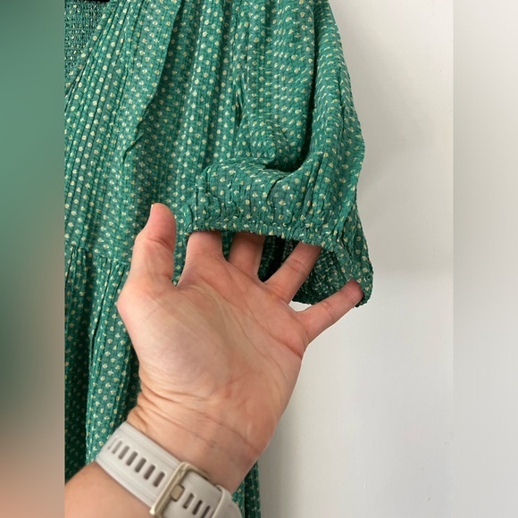 Hatch Melanie Maternity Dress size 2, jade polka dot - Picture 7 of 8